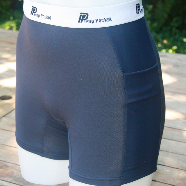 PUMP POCKET™ TEEN GIRL /Women's 5" Bike Short Sizes XS-XL (34-50) in NAVY. - Pump Pocket