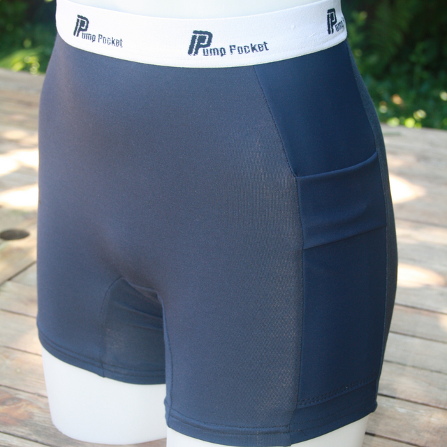 PUMP POCKET™ TEEN GIRL /Women's 5" Bike Short Sizes XS-XL (34-50) in NAVY. - Pump Pocket 