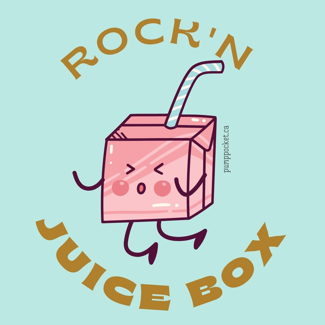 Rock'n Juice Box Sticker Square - 3 x 3 inches - Pump Pocket 